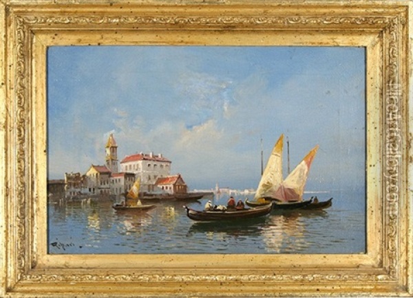 Venice Oil Painting - Virgilio Ripari
