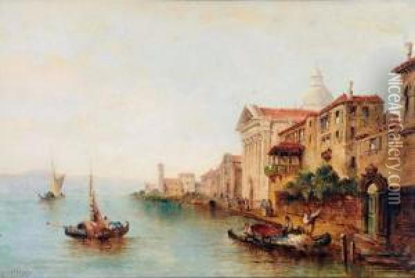 Kanal In Venedig Oil Painting - William Meadows