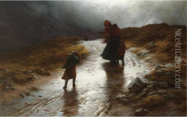 Cauld Blaws The Wind Frae East To West Oil Painting - Joseph Farquharson