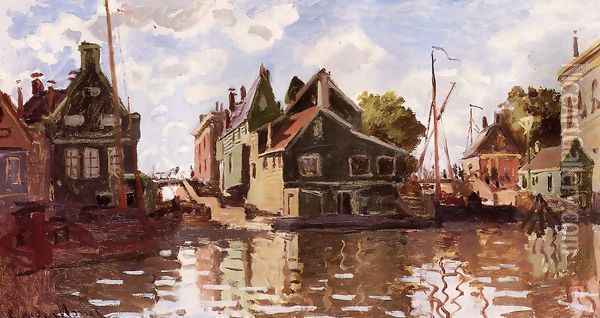 Canal In Zaandam Oil Painting - Claude Oscar Monet