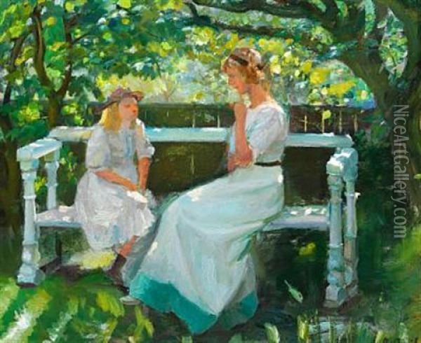 I Haven Oil Painting - Anna Kirstine Ancher