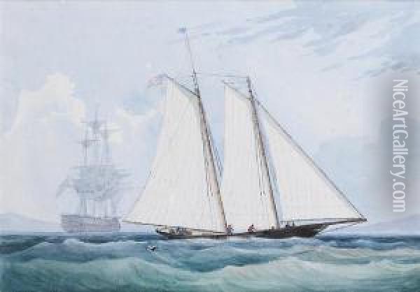 The Legendary Schooner Yacht Oil Painting - William Markham