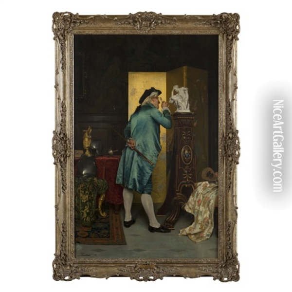 The Connoisseur Oil Painting - Alcide Segoni