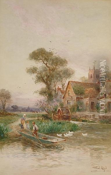 Springtime At The Mill Oil Painting - Walker Stuart Lloyd