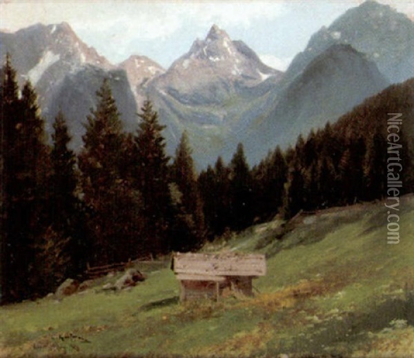 Motiv Aus Der Gegend Bei Lofer Oil Painting - Adolf Kaufmann