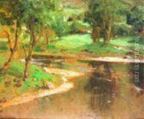 The Dun River, Co. Antrim Oil Painting - James Humbert Craig