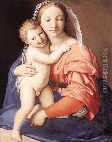 Madonna and Child c. 1650 Oil Painting - Francesco de' Rossi (see Sassoferrato)