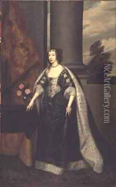 Henrietta Maria 2 Oil Painting - Sir Anthony Van Dyck