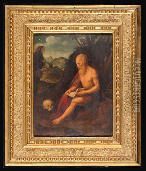 San Girolamo In Meditazione Oil Painting - Marco Basaiti