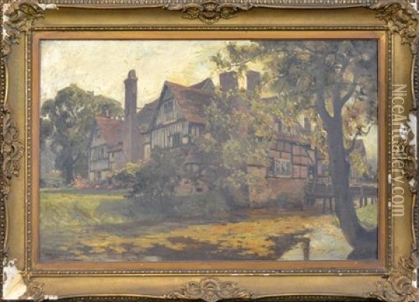 Country Homestead Oil Painting - Albert Henry Fullwood