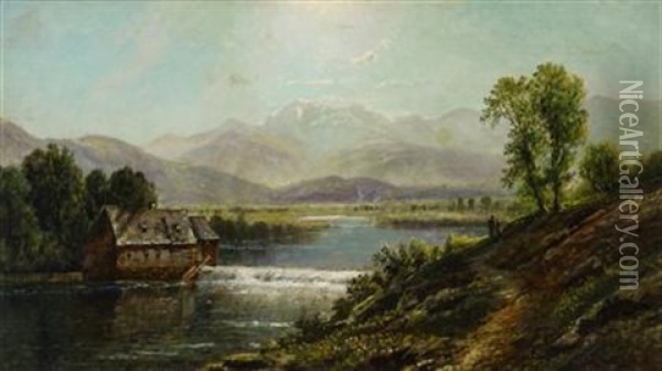 The River Mill Oil Painting - Edmund Darch Lewis
