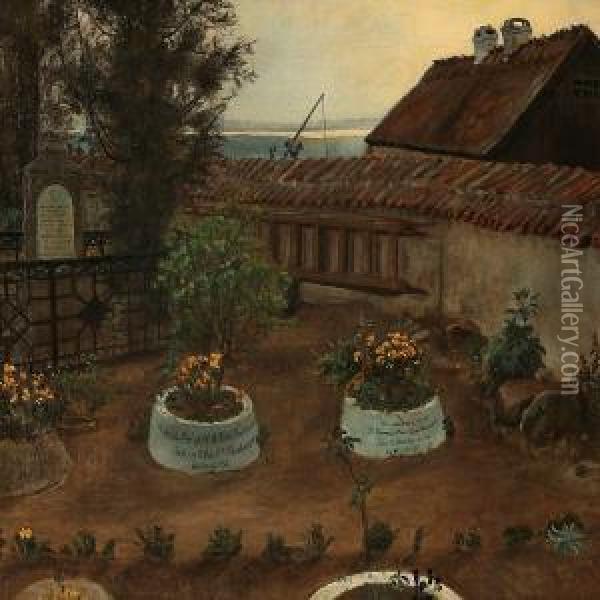 Kirkegaarden I Vejlo Oil Painting - Laurits Andersen Ring