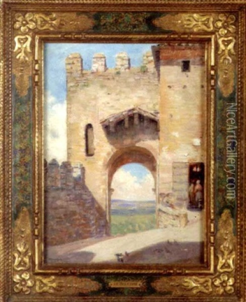 La Porte Saint-francois Oil Painting - Joseph Felix Bouchor