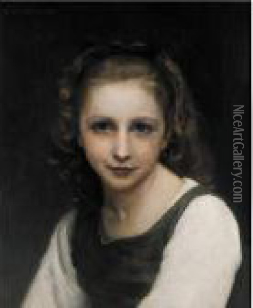 Portrait Of A Young Girl Oil Painting - William-Adolphe Bouguereau