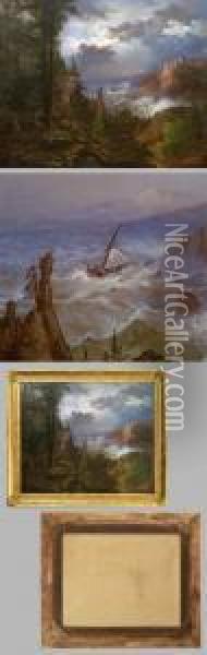 Romantische Kustenlandschaft Oil Painting - Friedrich I Preller