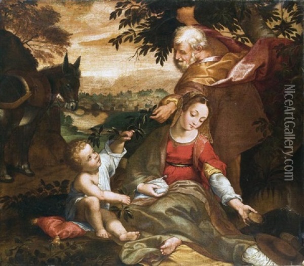 Piheno Szent Csalad Oil Painting - Federico Barocci