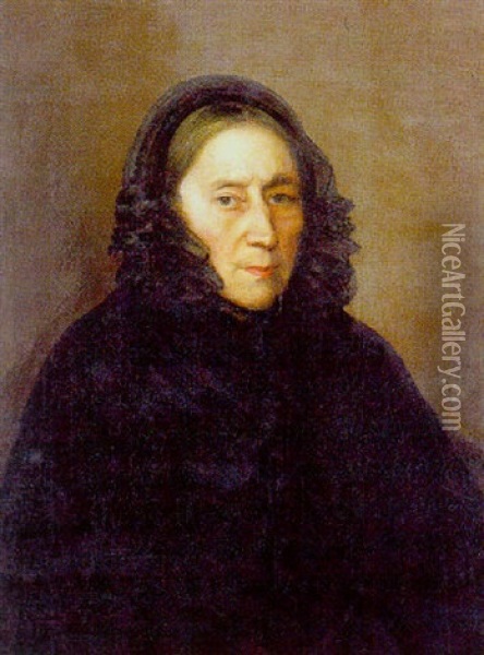 Portrait De La Mere Du Peintre Oil Painting - Pierre Gobert