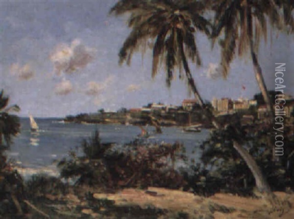 Mombasa Oil Painting - Maurice Levis