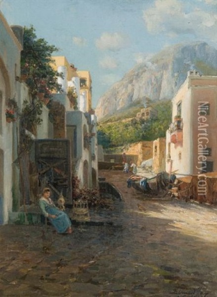 Capri Oil Painting - Bernardo Hay