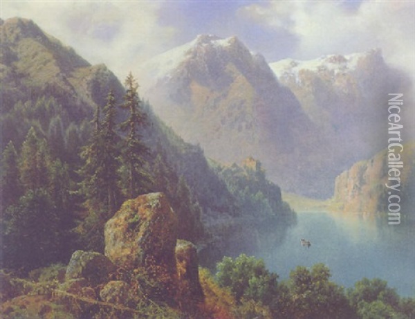 Schlos In Tirol Oil Painting - Luise Piepenhagen