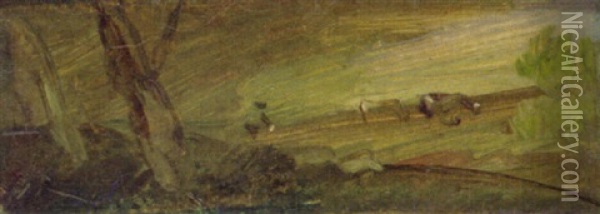 Kleine Grune Wiesenlandschaft Oil Painting - Wilhelm Busch