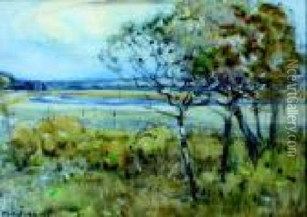 Waipara River Oil Painting - Margaret Olrog Stoddart