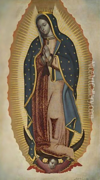 Virgen De Guadalupe Oil Painting - Antonio Rodriguez