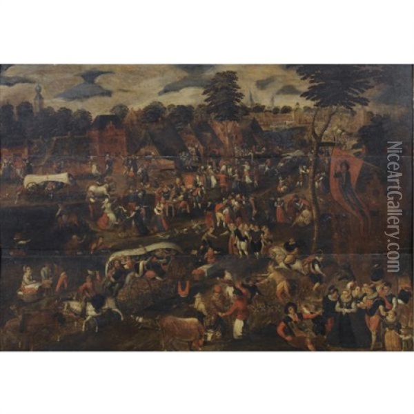 The Kermesse Of Saint George Oil Painting - Pieter Balten