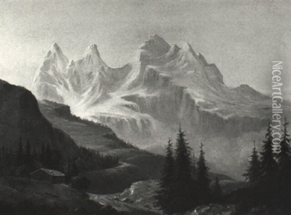 Mountain Landscape Oil Painting - Juan Buckingham Wandesforde