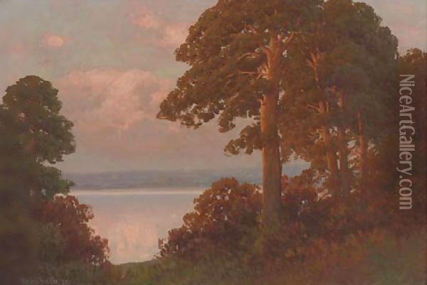 Red Sunset Oil Painting - Ivan Fedorovich Choultse