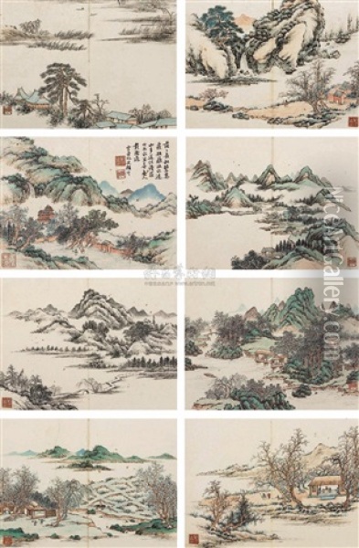 Landscape (album W/8 Works) Oil Painting -  Gu Yun