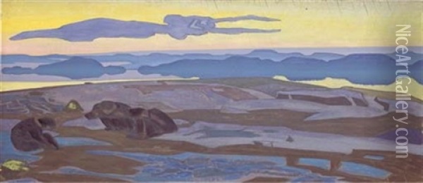 Cogitations Oil Painting - Nikolai Konstantinovich Roerich