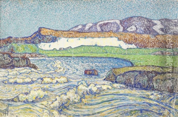 Fjordlandschaft Oil Painting - Alfred Hermann Helberger