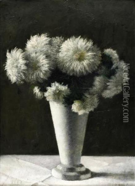 Still Life With Vase Oil Painting - Arthur Segal