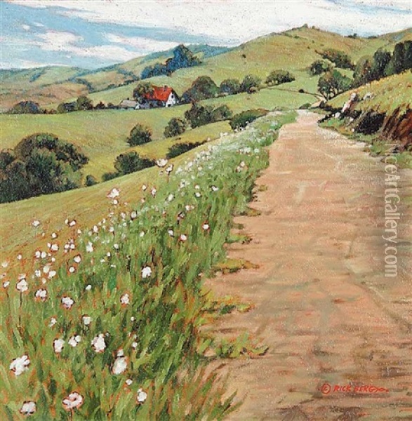 Rolling Hills Oil Painting - Richard Berg