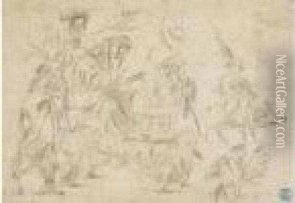 Scene De Sorcellerie Oil Painting - David The Younger Teniers
