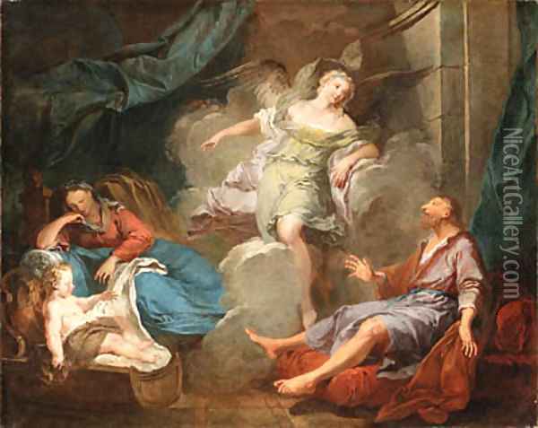 The Dream of Saint Joseph Oil Painting - Francois Boucher