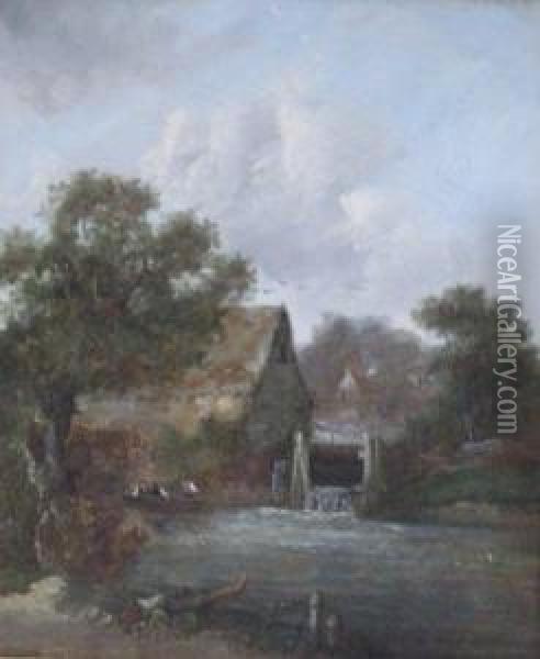 Water Mill Oil Painting - Charles Morris