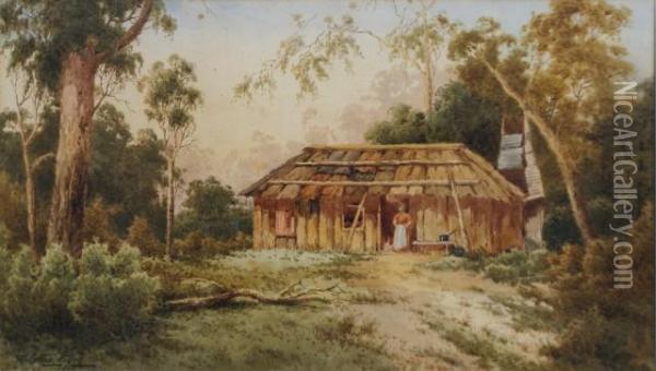 Landscape With Hut Oil Painting - Gladstone Eyre
