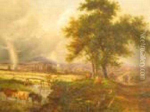 Lapford Devon Oil Painting - George Burrell Willcox