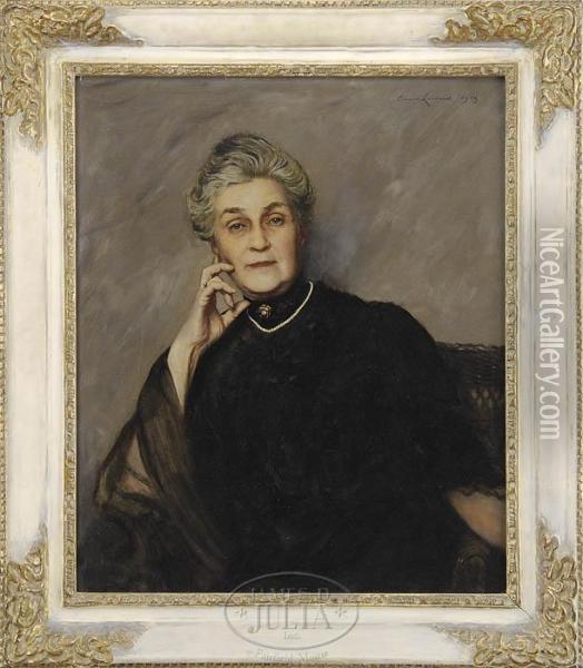 Portrait Of A Sophisticated Woman Oil Painting - Chester Loomis