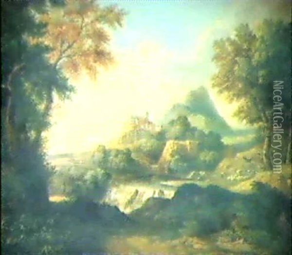 Hirtenlandschaft Oil Painting - Claude Lorrain