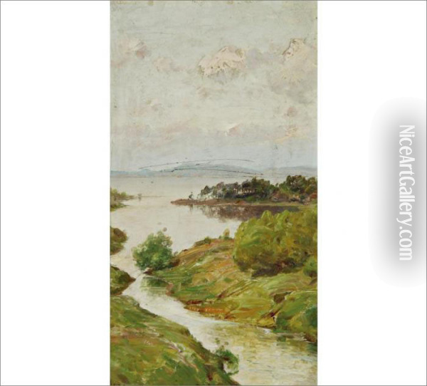 Landscape From Palkane Oil Painting - Hjalmar (Magnus) Munsterhjelm
