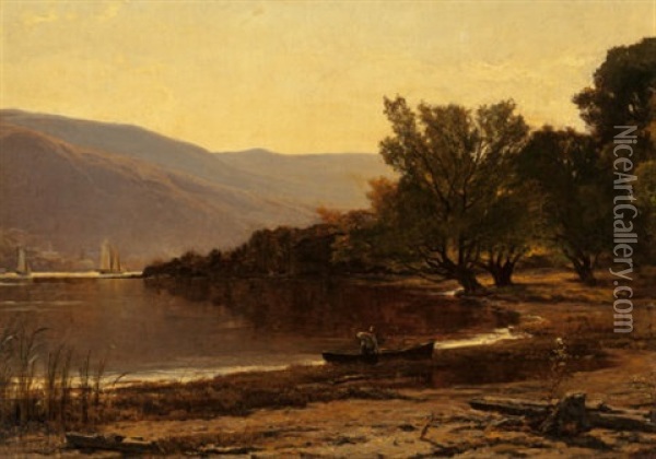View Of Lake George, 1881 Oil Painting - Thomas Bigelow Craig