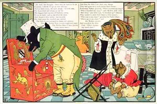 Goldilocks and the Three Bears Oil Painting - Walter Crane
