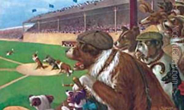Baseball 1 2 3 Oil Painting - Cassius Marcellus Coolidge