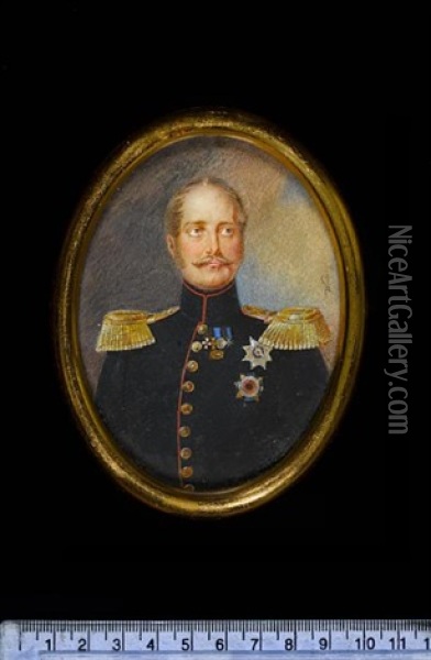 Tsar Nicholas I Oil Painting - Iwan Winberg