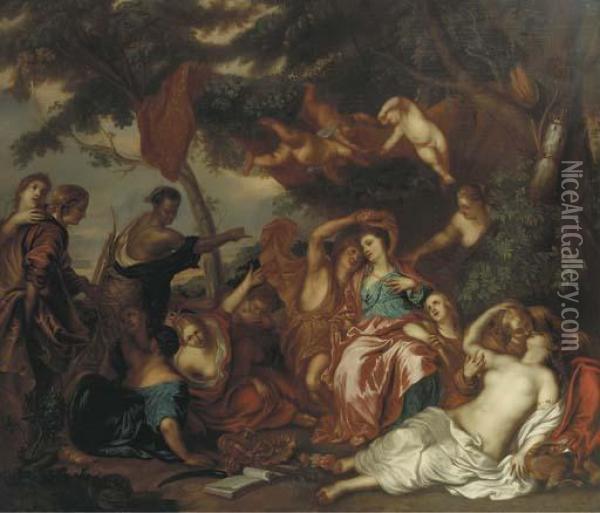 Amarillis And Mirtillo Oil Painting - Sir Anthony Van Dyck