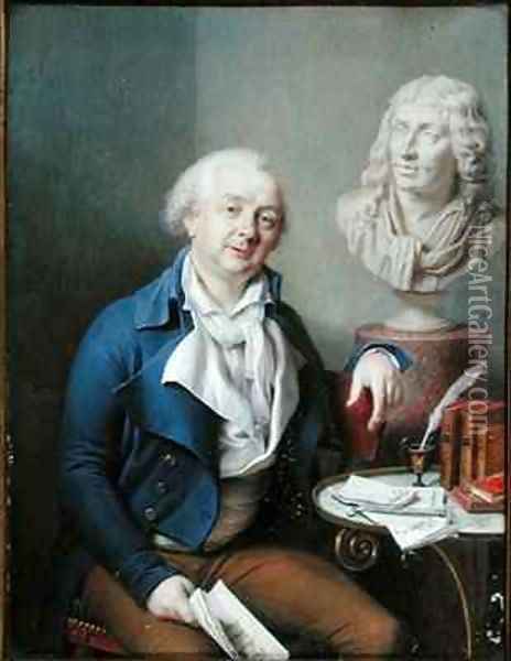 Portrait of Dazincourt (1747-1809) Oil Painting - Charles-Marie Bouton