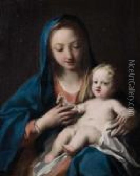 Madonna Con Bambino Oil Painting - Jacopo (Giacomo) Amigoni